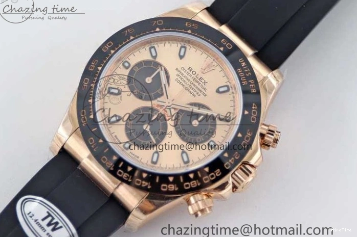 MiroTime 0209 WrinkleFree Daytona 116515 RG TWF 1:1 Best Edition 904L Steel RG Black Dial on Oysterflex Strap A 2417